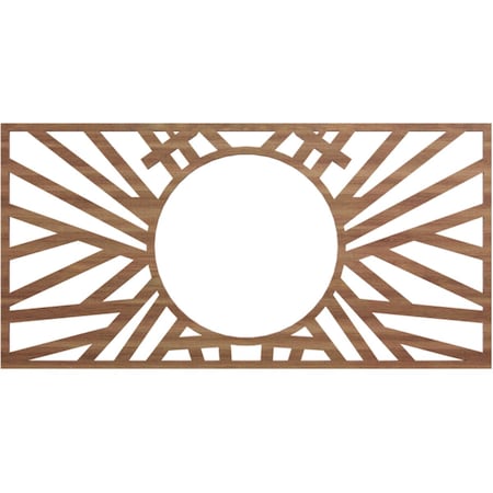 Ekena Millwork Hoover Wood Fretwork Pierced Ceiling Medallion, Walnut, 20"W x 10"H x 7 3/8"ID x 1/4"T CMWP20X10X0250HOWA